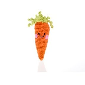 Friendly Baby Carrot Rattle, Pebble