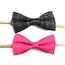 Black Fuschia Fabric Tuxedo Bow 2pk
