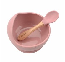 Dusty Rose Silicone Bowl + Spoon Set