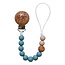 Glitter & Spice Steel Blue G & S Pacifier Clip