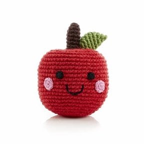 Friendly Baby Apple Rattle, Pebble