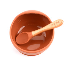 Bohemian Rust Silicone Bowl + Spoon Set