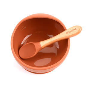 Bohemian Rust Silicone Bowl + Spoon Set