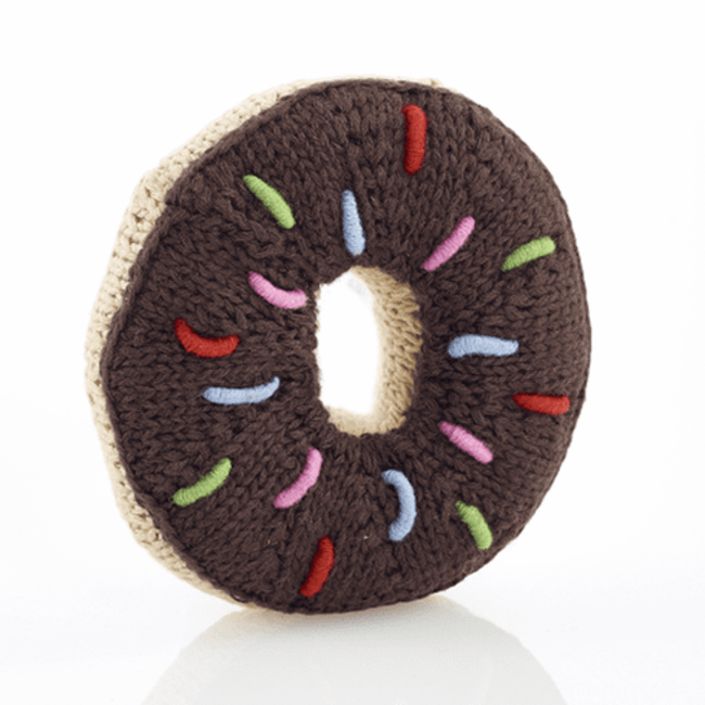 Pebble Chocolate Donut Rattle