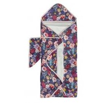 Dark Field Flowers Hooded Towel Set