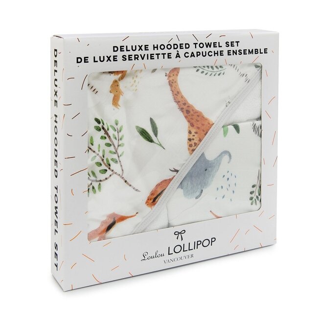 Loulou Lollipop Safari Jungle Hooded Towel Set