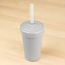 Grey Straw Cup with Lid & Straw
