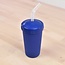 Navy Straw Cup with Lid & Straw