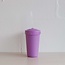 Purple Straw Cup with Lid & Straw