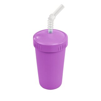 Purple Straw Cup with Lid & Straw