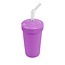 Purple Straw Cup with Lid & Straw