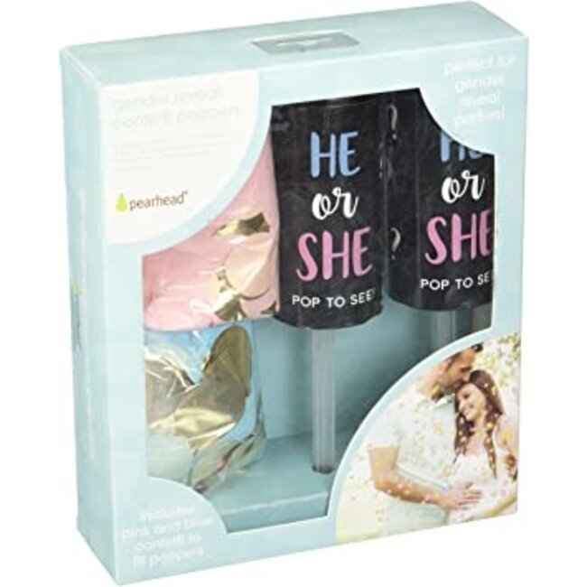 Pearhead Gender Reveal Confetti Poppers