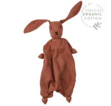 Berry Pink Hoppa Tino Organic Muslin Bonding Bunny