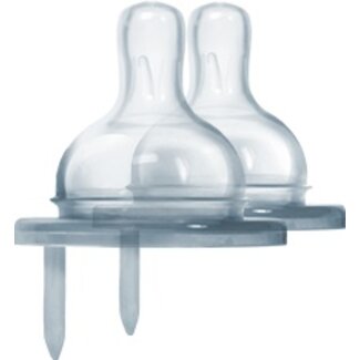 Pura Kiki Pura Silicone Crosscut Nipple, 2pk