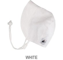 White 3-6m Summer Day Linen Bonnet