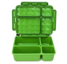 Green 5 Compartment Leakproof Foodbox