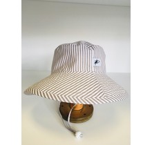 12-24m Grey Natty Stripe Sunbaby Hat