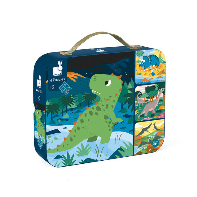 Janod Dinosaurs 4 in 1 Progressive Puzzle