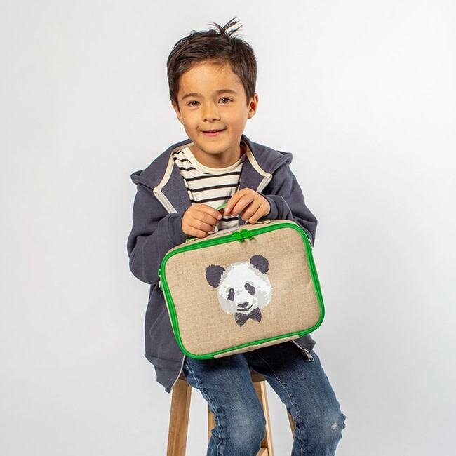 SoYoung Monsieur Panda Raw Linen Lunchbox