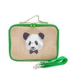 Monsieur Panda Raw Linen Lunchbox