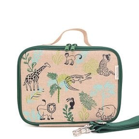 Safari Friends Raw Linen Lunchbox