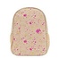 SoYoung Fuschia & Gold Splatter Raw Linen Toddler Backpack