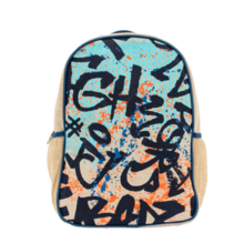 Colourful Graffiti Raw Linen Toddler Backpack