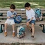 SoYoung Colourful Graffiti Raw Linen Toddler Backpack