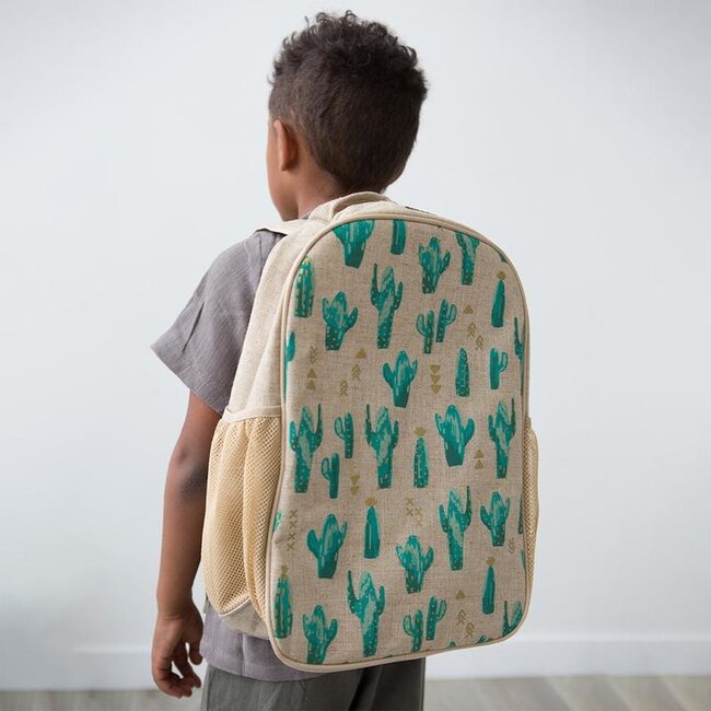SoYoung Cacti Desert Linen Gradeschool Backpack