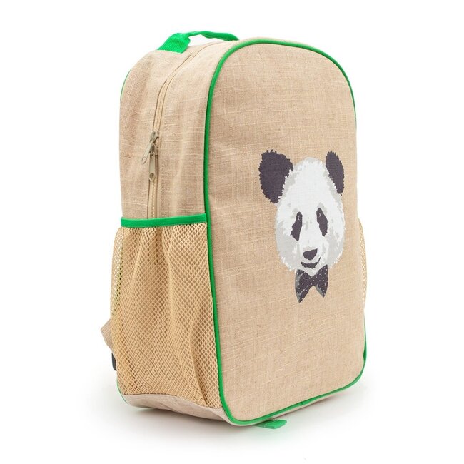 SoYoung Monsieur Panda Linen Gradeschool Backpack