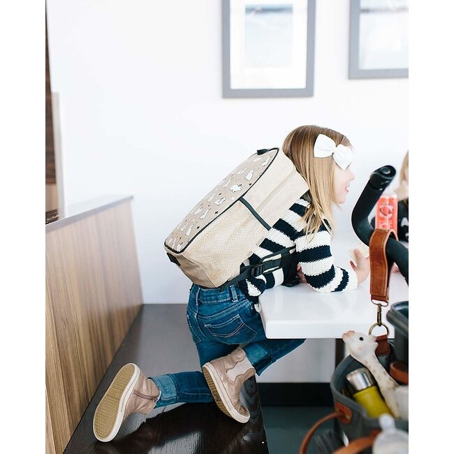 SoYoung Bunny Tile Linen Gradeschool Backpack