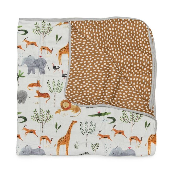Loulou Lollipop Safari Jungle Muslin Quilt Blanket
