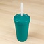 Teal Straw Cup with Lid & Straw