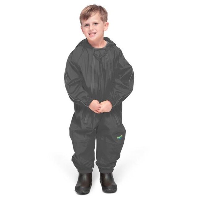 Grey Splashy Breathable Nylon Rain Suit