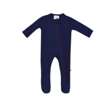 Navy Zippered Footie