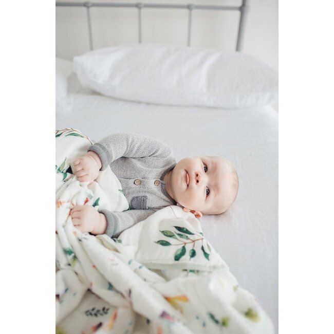 Loulou Lollipop Woodland Gnome Muslin Quilt Blanket