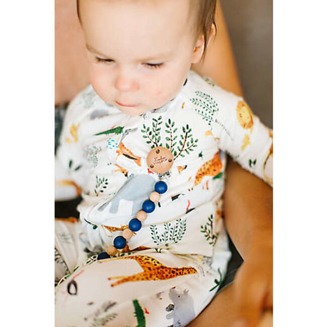 Loulou Lollipop Navy Celeste Pacifier Clip