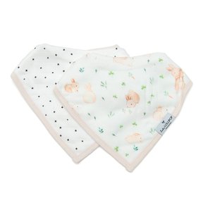 Bunny Meadow Bandana Bib Set, 2pk