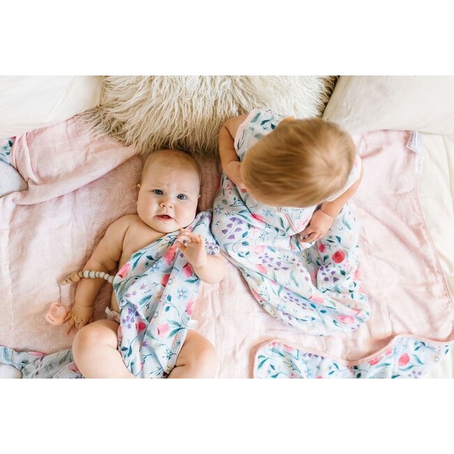 Loulou Lollipop Bluebell Muslin Quilt Blanket