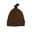 Loulou Lollipop Chestnut Top Knot Beanie in TENCEL
