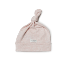 Sepia Rose Floral Top Knot Beanie in TENCEL