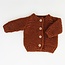 Huggalugs Chili Garter Stitch Cardigan Sweater