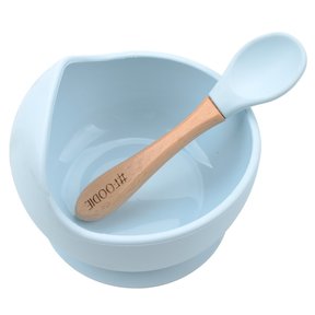 Ice Blue G & S Bowl + Spoon Set