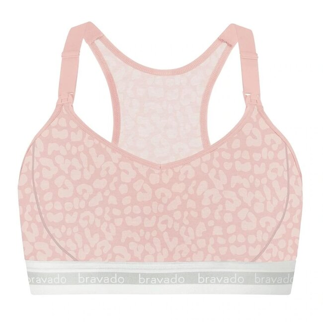 Bravado Pink Leopard Original Pumping and Nursing Bra