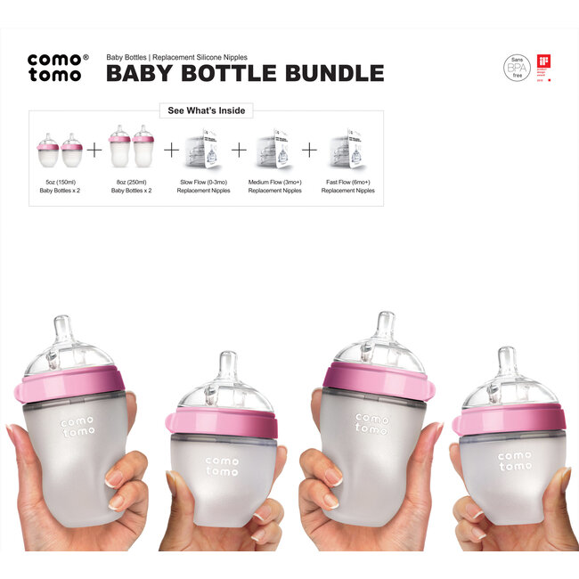 Como Tomo Pink Baby Bottle Bundle, Como Tomo