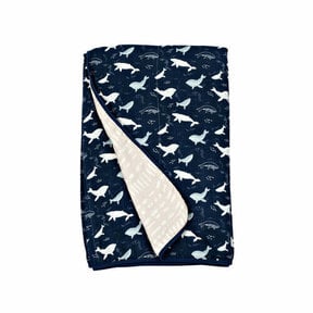 Whales Muslin Quilt Blanket