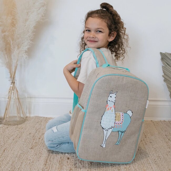 SoYoung Groovy Llama Linen Gradeschool Backpack