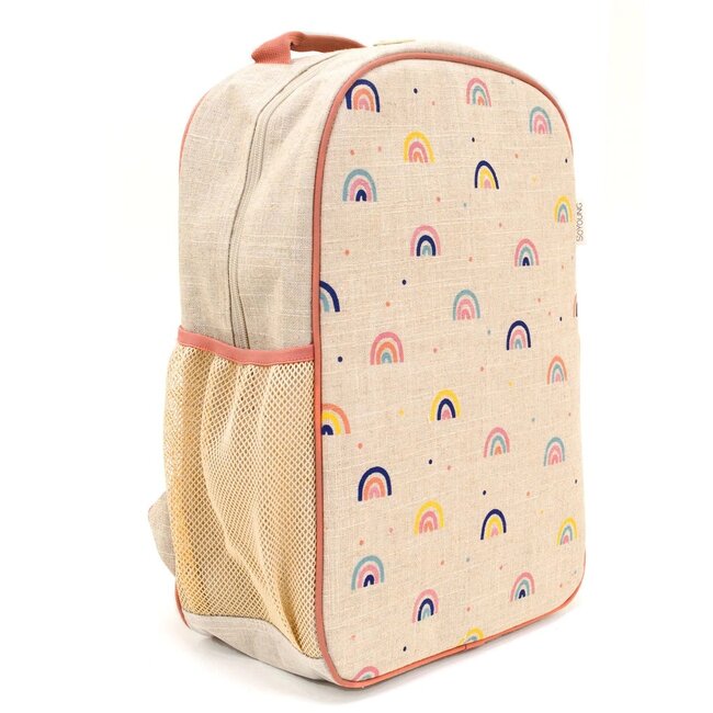 SoYoung Neo Rainbows Raw Linen Gradeschool Backpack
