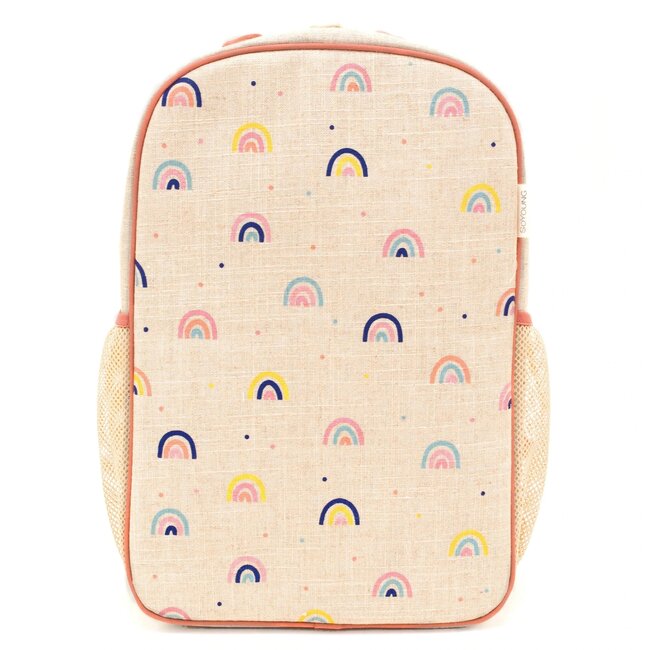 SoYoung Neo Rainbows Raw Linen Gradeschool Backpack