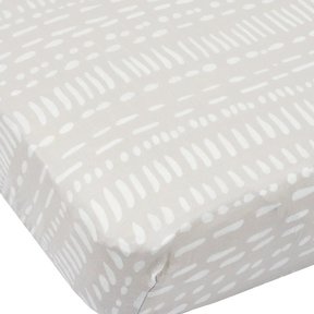 Grey Mudcloth Fitted Crib Sheet